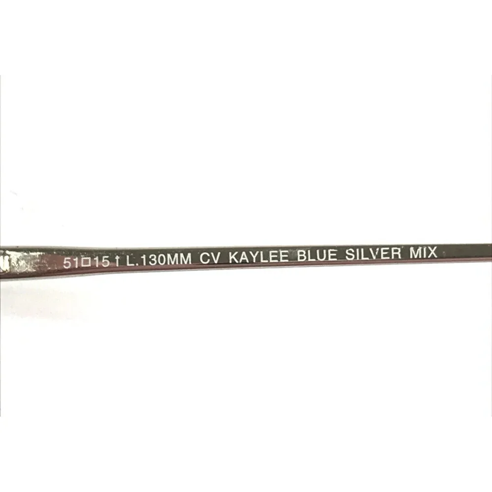 Clear Vision Eyeglasses Frames KAYLEE BLUE SILVER MIX Square Full Rim 51-15-130